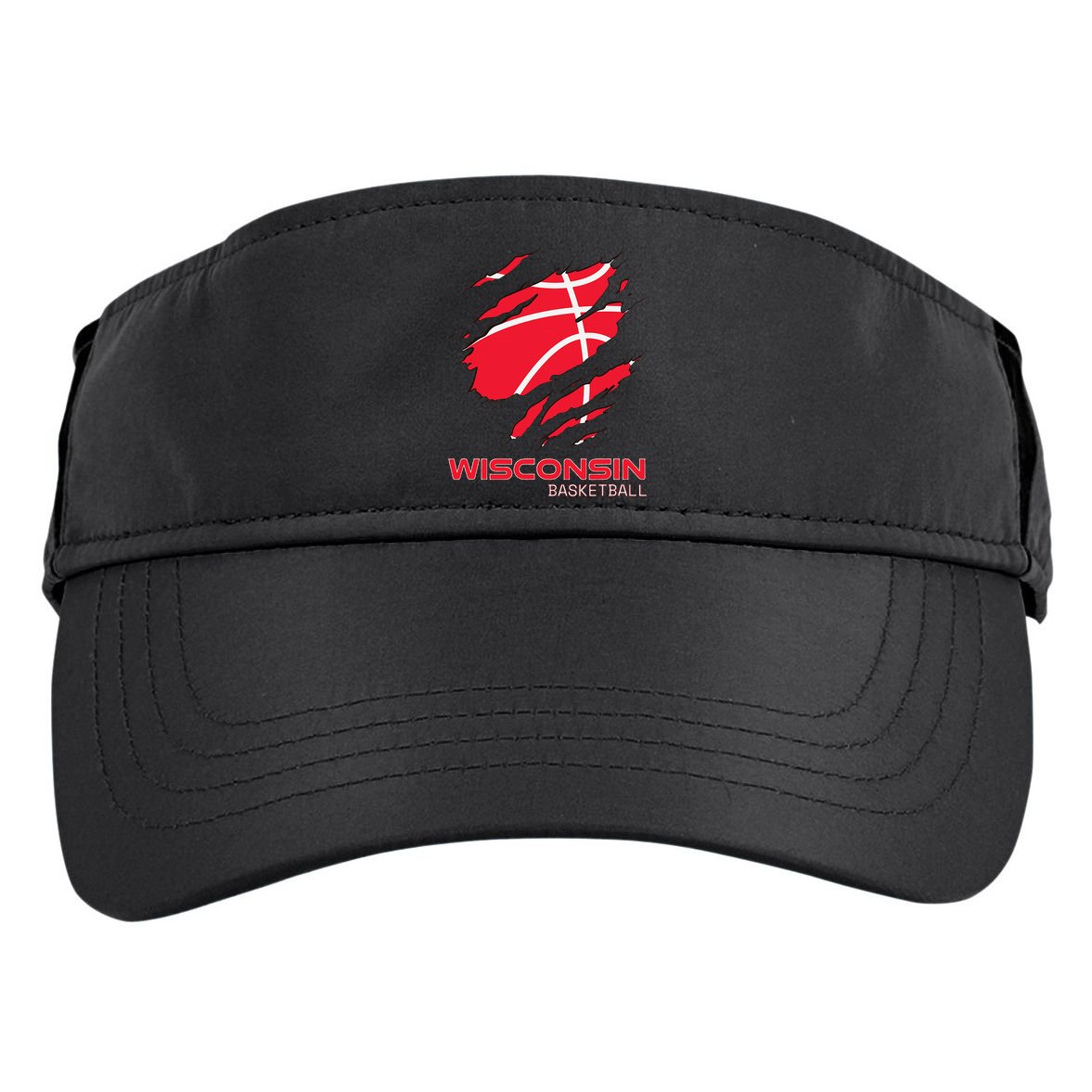Basketball The Badger State Home Wisconsin Hoops Adult Drive Performance Visor