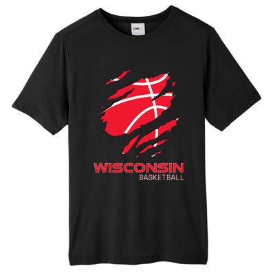 Basketball The Badger State Home Wisconsin Hoops Tall Fusion ChromaSoft Performance T-Shirt