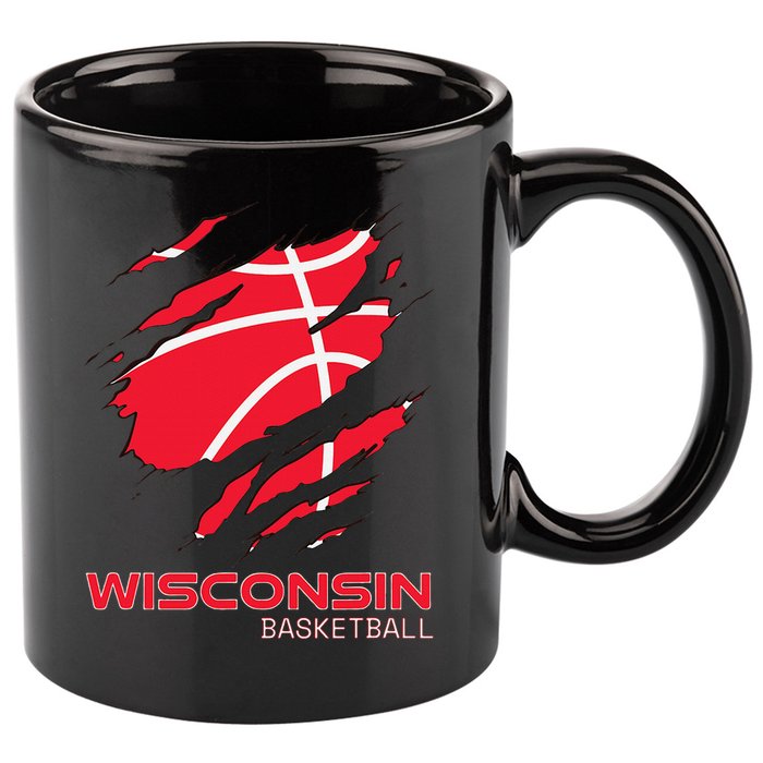 Basketball The Badger State Home Wisconsin Hoops 11oz C Handle Ceramic Mug