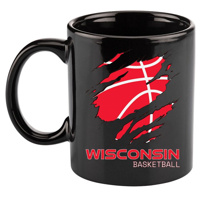 Basketball The Badger State Home Wisconsin Hoops 11oz C Handle Ceramic Mug