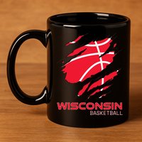 Basketball The Badger State Home Wisconsin Hoops 11oz C Handle Ceramic Mug