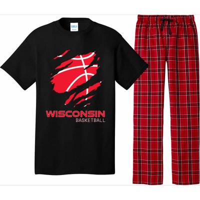 Basketball The Badger State Home Wisconsin Hoops Pajama Set