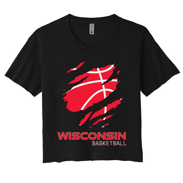 Basketball The Badger State Home Wisconsin Hoops Crop Top