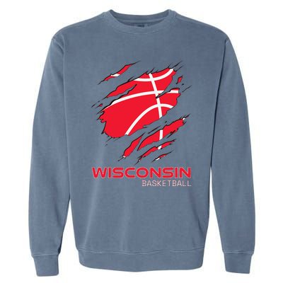 Basketball The Badger State Home Wisconsin Hoops Garment-Dyed Sweatshirt