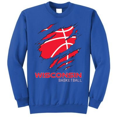 Basketball The Badger State Home Wisconsin Hoops Sweatshirt