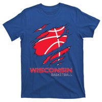 Basketball The Badger State Home Wisconsin Hoops T-Shirt