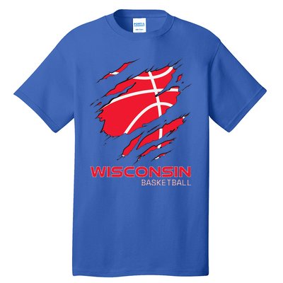 Basketball The Badger State Home Wisconsin Hoops Tall T-Shirt