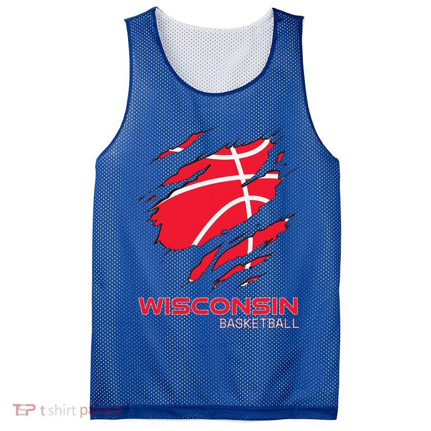 Basketball The Badger State Home Wisconsin Hoops Mesh Reversible Basketball Jersey Tank