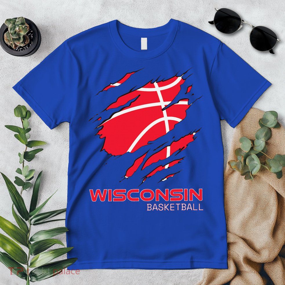 Basketball The Badger State Home Wisconsin Hoops Premium T-Shirt