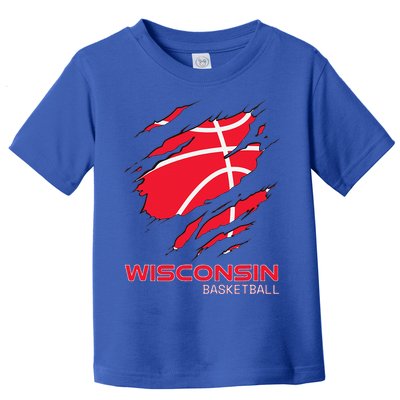 Basketball The Badger State Home Wisconsin Hoops Toddler T-Shirt
