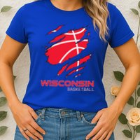 Basketball The Badger State Home Wisconsin Hoops Womens T-Shirt