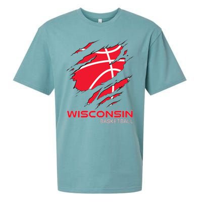 Basketball The Badger State Home Wisconsin Hoops Sueded Cloud Jersey T-Shirt