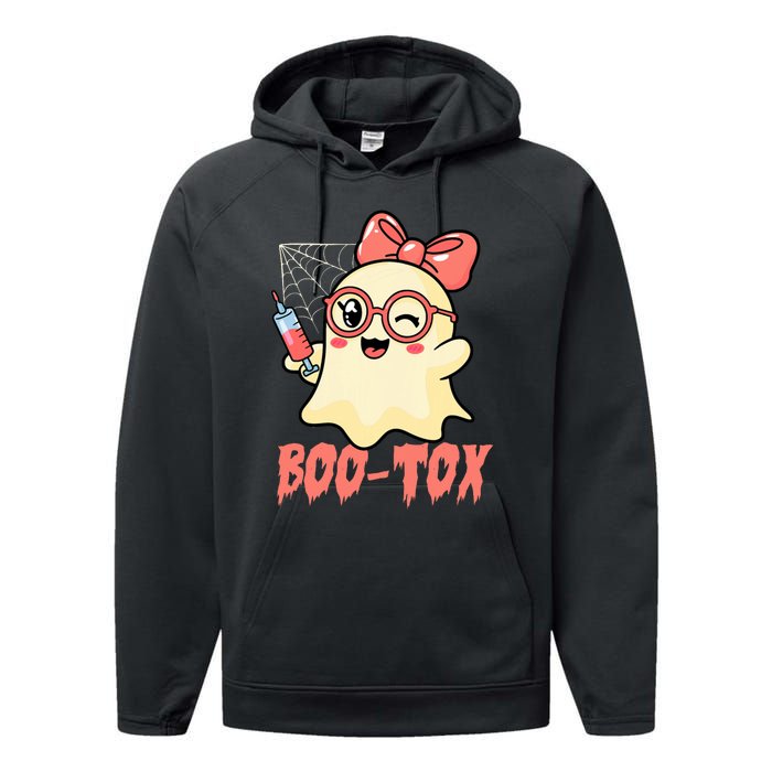 Boo Tox Boo Tox Halloween Nurse Injector Filler Botox Performance Fleece Hoodie