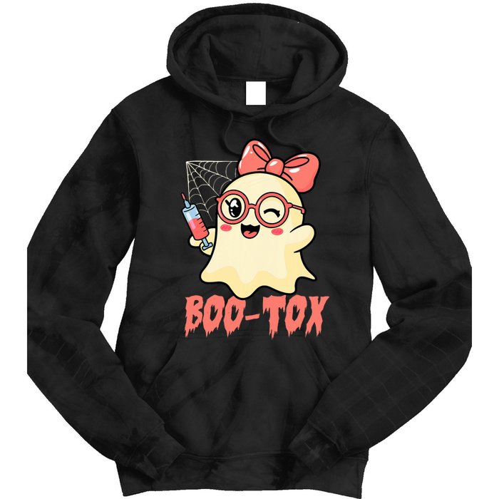 Boo Tox Boo Tox Halloween Nurse Injector Filler Botox Tie Dye Hoodie