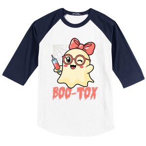 Boo Tox Boo Tox Halloween Nurse Injector Filler Botox Baseball Sleeve Shirt