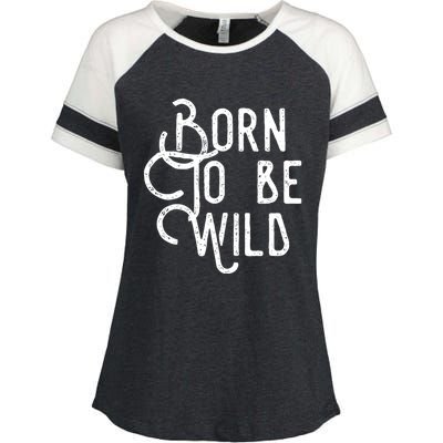 Born To Be Wild Enza Ladies Jersey Colorblock Tee