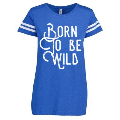 Born To Be Wild Enza Ladies Jersey Football T-Shirt