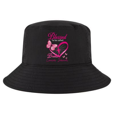 Blessed To Be Called Breast Cancer Survivor Pink Butterfly Cool Comfort Performance Bucket Hat