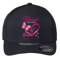 Blessed To Be Called Breast Cancer Survivor Pink Butterfly Flexfit Unipanel Trucker Cap