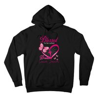 Blessed To Be Called Breast Cancer Survivor Pink Butterfly Hoodie