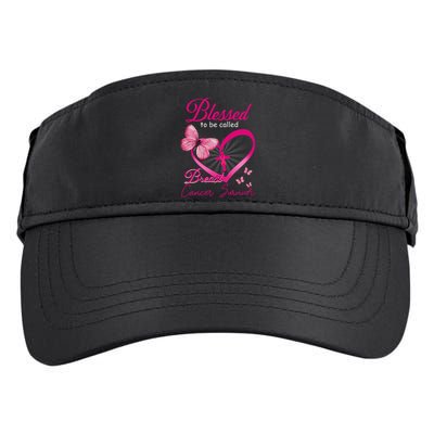 Blessed To Be Called Breast Cancer Survivor Pink Butterfly Adult Drive Performance Visor