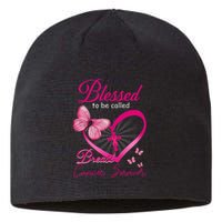 Blessed To Be Called Breast Cancer Survivor Pink Butterfly Sustainable Beanie