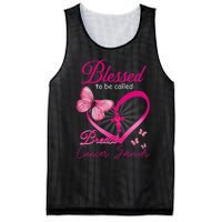 Blessed To Be Called Breast Cancer Survivor Pink Butterfly Mesh Reversible Basketball Jersey Tank