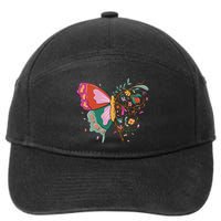 Butterfly Tree Branch 7-Panel Snapback Hat
