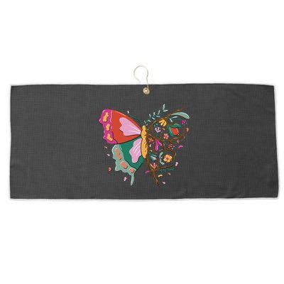 Butterfly Tree Branch Large Microfiber Waffle Golf Towel