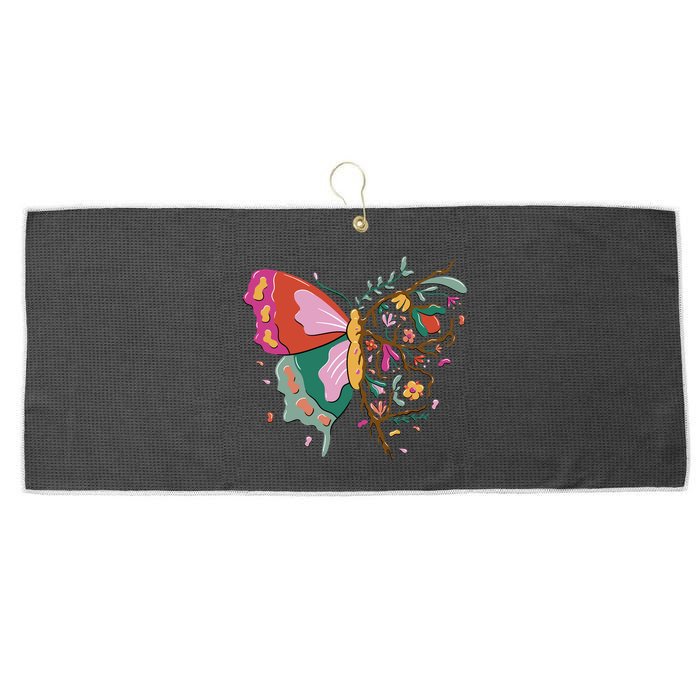 Butterfly Tree Branch Large Microfiber Waffle Golf Towel
