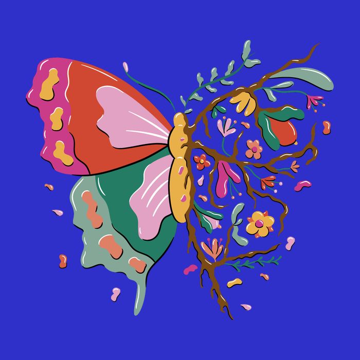 Butterfly Tree Branch T-Shirt