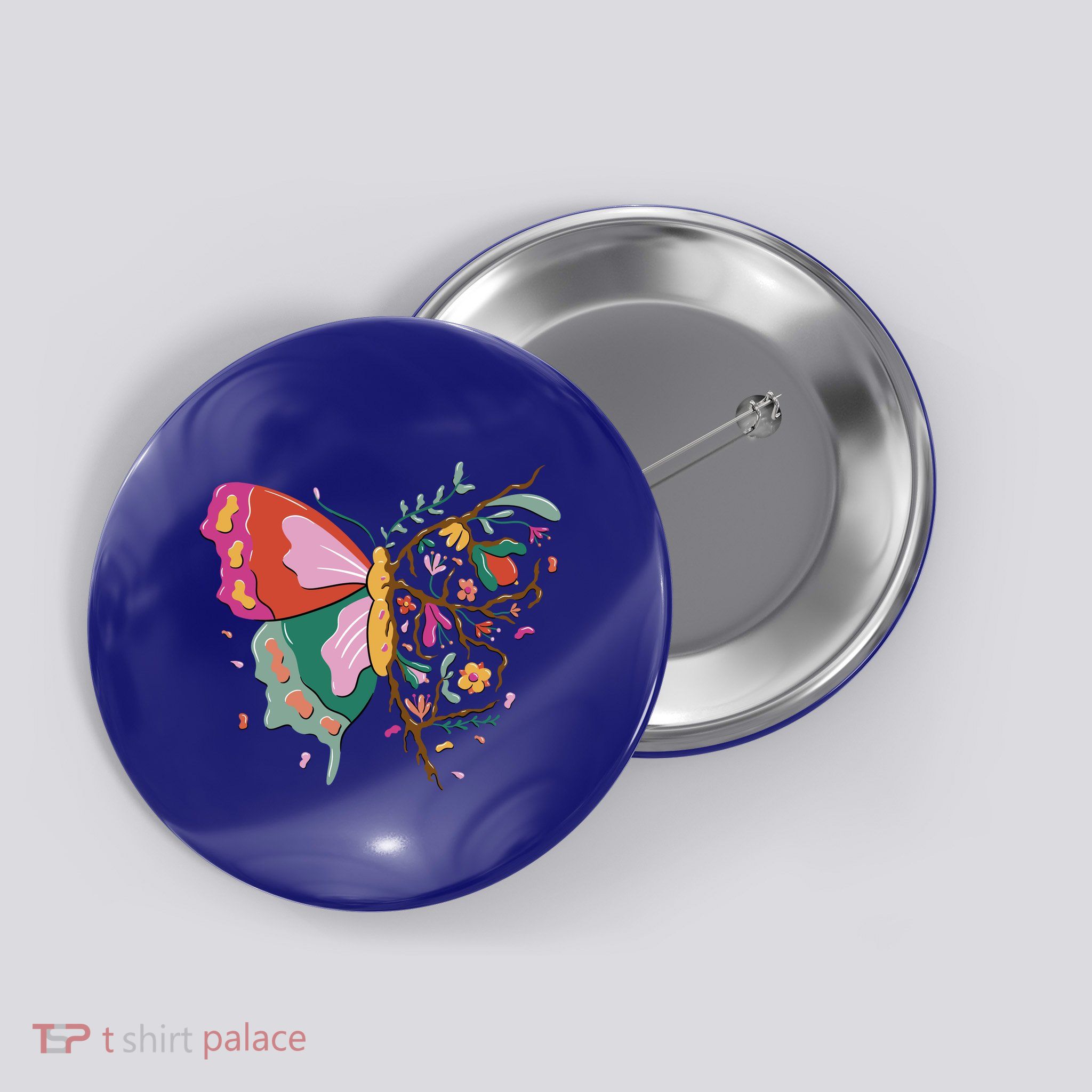 Butterfly Tree Branch Button