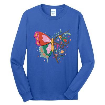Butterfly Tree Branch Tall Long Sleeve T-Shirt