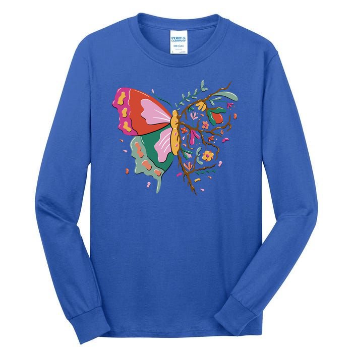 Butterfly Tree Branch Tall Long Sleeve T-Shirt