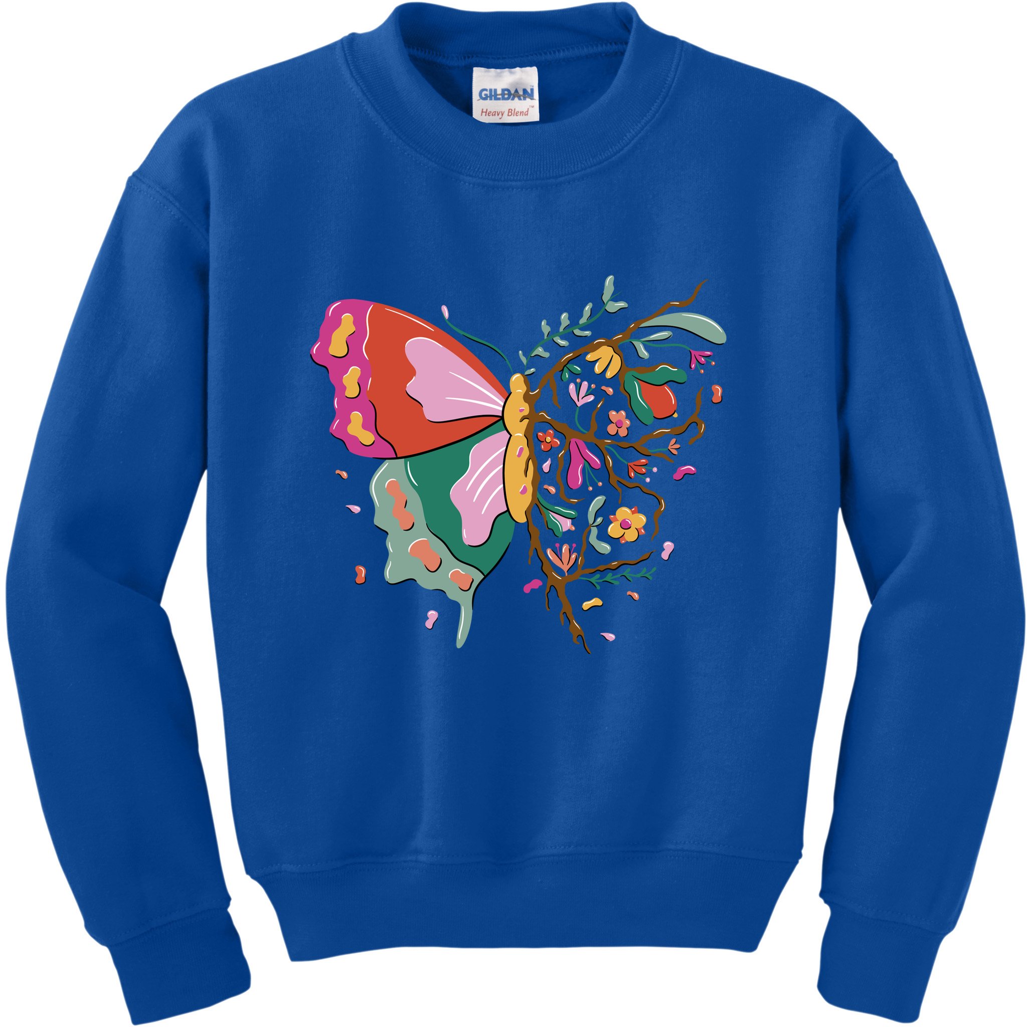 Butterfly Tree Branch Kids Sweatshirt