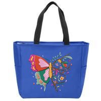 Butterfly Tree Branch Zip Tote Bag