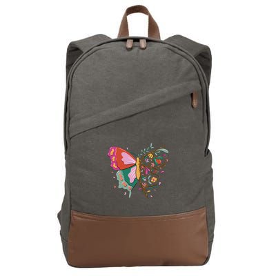 Butterfly Tree Branch Cotton Canvas Backpack