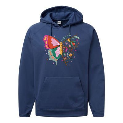 Butterfly Tree Branch Performance Fleece Hoodie