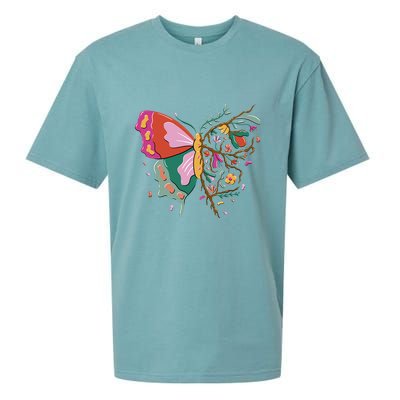Butterfly Tree Branch Sueded Cloud Jersey T-Shirt
