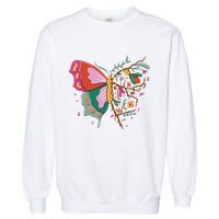 Butterfly Tree Branch Garment-Dyed Sweatshirt