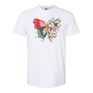 Butterfly Tree Branch Softstyle CVC T-Shirt