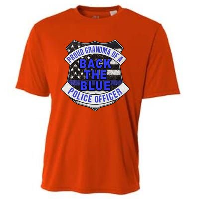 Back The Blue Thin Blue Line Proud Grandma Police Officer Cute Gift Cooling Performance Crew T-Shirt