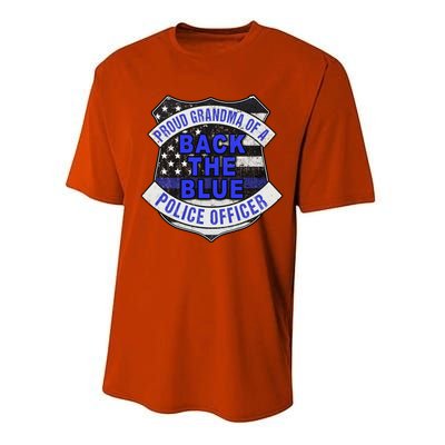 Back The Blue Thin Blue Line Proud Grandma Police Officer Cute Gift Performance Sprint T-Shirt