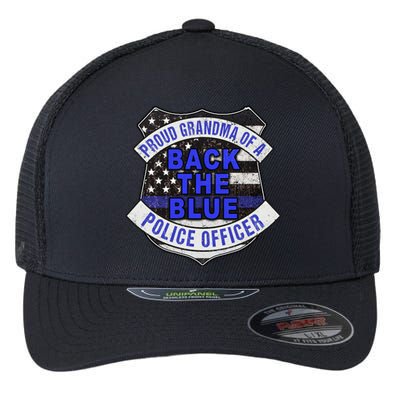 Back The Blue Thin Blue Line Proud Grandma Police Officer Cute Gift Flexfit Unipanel Trucker Cap