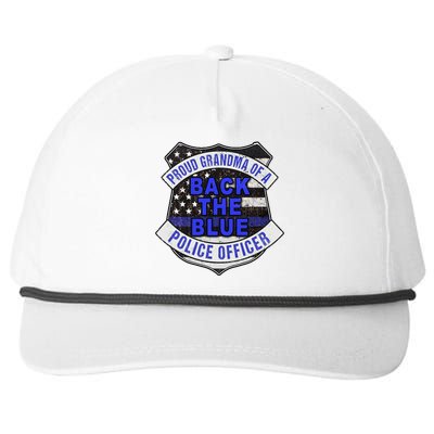 Back The Blue Thin Blue Line Proud Grandma Police Officer Cute Gift Snapback Five-Panel Rope Hat