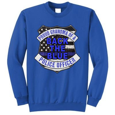 Back The Blue Thin Blue Line Proud Grandma Police Officer Cute Gift Sweatshirt