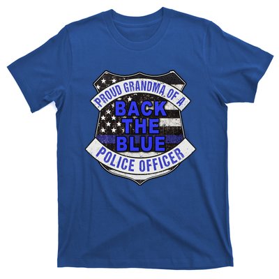 Back The Blue Thin Blue Line Proud Grandma Police Officer Cute Gift T-Shirt