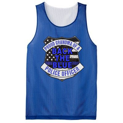 Back The Blue Thin Blue Line Proud Grandma Police Officer Cute Gift Mesh Reversible Basketball Jersey Tank