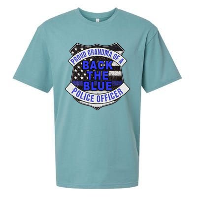 Back The Blue Thin Blue Line Proud Grandma Police Officer Cute Gift Sueded Cloud Jersey T-Shirt