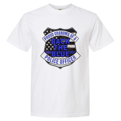 Back The Blue Thin Blue Line Proud Grandma Police Officer Cute Gift Garment-Dyed Heavyweight T-Shirt